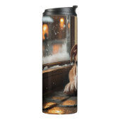 Bulldog with Christmas Lights Holiday タンブラー (回転左)