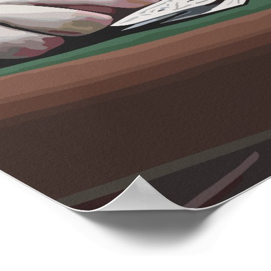 Bulldogs playing poker ポスター (角)