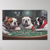 Bulldogs playing poker ポスター (正面)