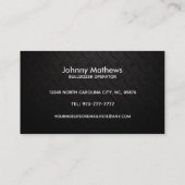 Bulldozerスローガンビジネスカード 名刺 (裏面)