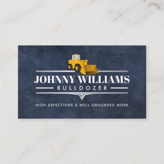 Bulldozerスローガンビジネスカード 名刺 (正面)