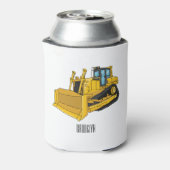 Bulldozer cartoon illustration 缶クーラー (缶裏面)