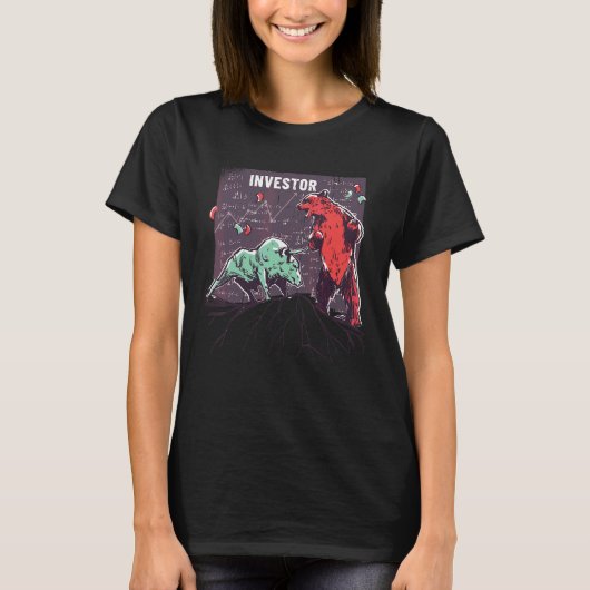 Bulle Bear Stock Exchange Investor Dividende Buy A Tシャツ (正面)