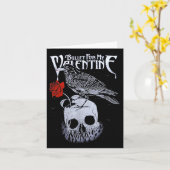 Bullet おもしろい For My Valentineスカルバラ カード (黄色い花)