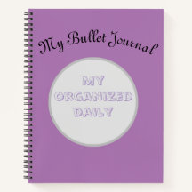 Bullet Journal Mauve Personnalisable 