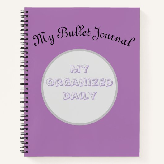Bullet Journal Mauve Personnalisable  ノートブック (正面)
