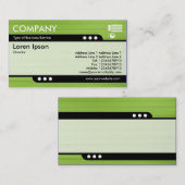 Bullet Train – ブラシ付き緑のテクスチャ 名刺 (正面/裏面)