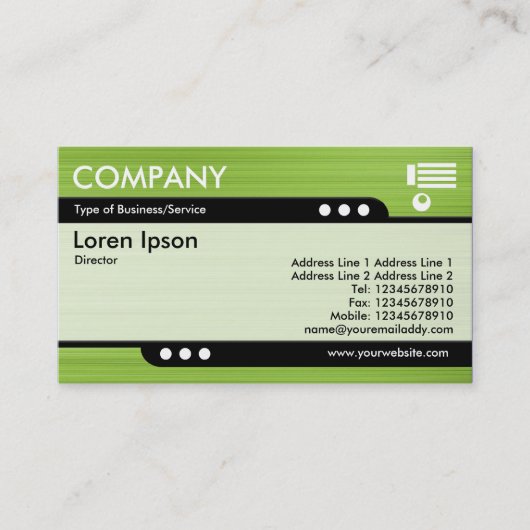 Bullet Train – ブラシ付き緑のテクスチャ 名刺 (正面)