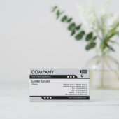 Bullet Train – 薄い灰色のクリンクした紙テクスチャ 名刺 (スタンド正面)