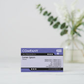 Bullet Train – 青いクリンクル紙テクスチャ 名刺 (スタンド正面)