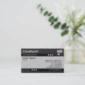 Bullet Train – 黒Denimテクスチャ 名刺 (スタンド正面)