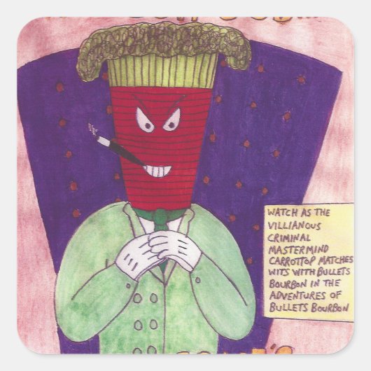 Bullets Bourbon Carrottopスタンプ スクエアシール (正面)