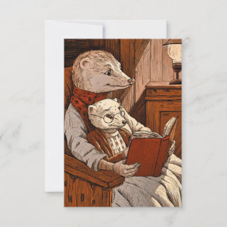 Bullets reading a book カード