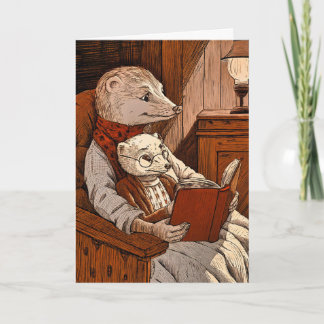 Bullets reading a book カード