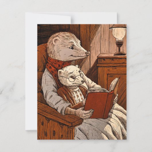 Bullets reading a book サンキューカード (正面)