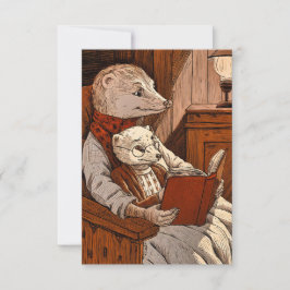 Bullets reading a book サンキューカード