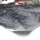 Bullfinch bird ポスター (角)