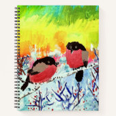 Bullfinch Birds ノートブック (正面)