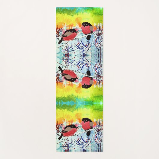 Bullfinch Birds ヨガマット (正面)