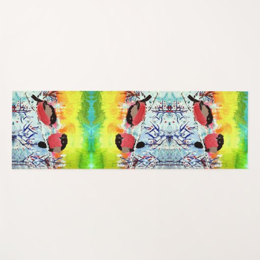 Bullfinch Birds ヨガマット (正面(横))