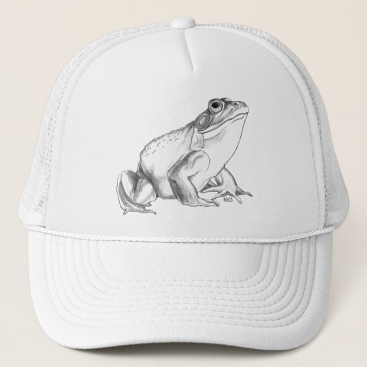 Bullfrog Cap Frog Hats Frog Art Caps & Gift キャップ (正面)