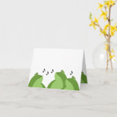 Bullfrog Chorusグリーティングカード カード (黄色い花)