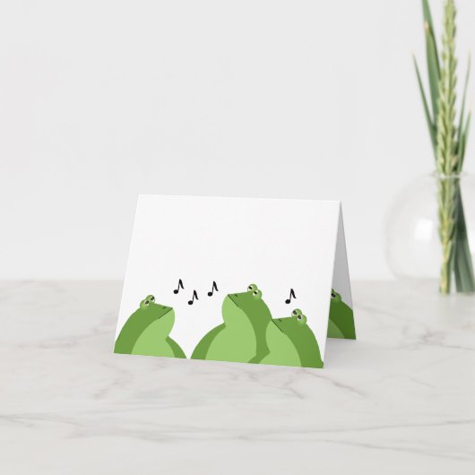 Bullfrog Chorusグリーティングカード カード (正面)