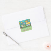 BULLFROG & DUCK、イースターエッグ、かわいいステッカーシート スクエアシール (封筒)