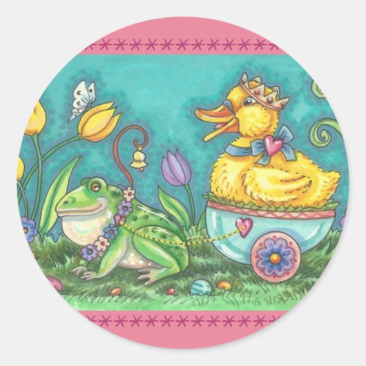 BULLFROG & DUCK EASTER EGG STICKERS Sheet Round ラウンドシール (正面)