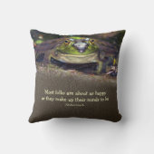 Bullfrog Happiness Inspirational Quote   クッション (裏面)