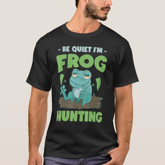 Bullfrog Hunter Frog Gigging Frog Catching Tシャツ (正面)