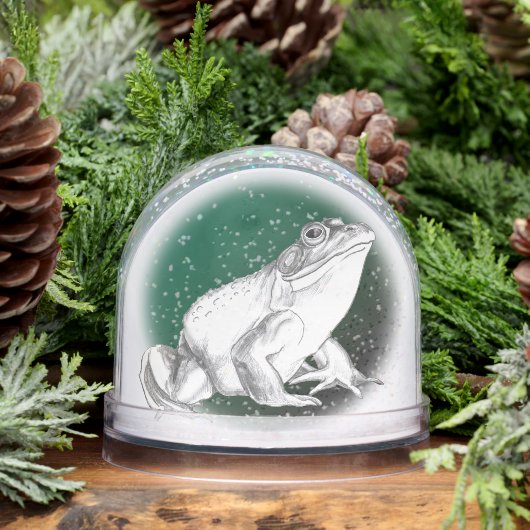 Bullfrog Snow Globe Cool Custom Frog Snow Globe (冬)