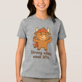 Bullio® – 強い雰囲気、小さなサイズの男のおもしろい子 トライブレンドTシャツ (正面)