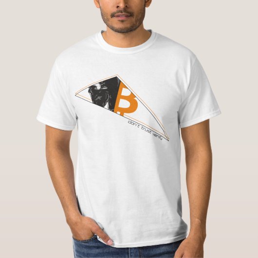 Bullish Bitcoin Blockchain Crypto white Tシャツ (正面)
