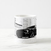 Bullittのマグ-黒い様式--を刺しました コーヒーマグカップ (中央)