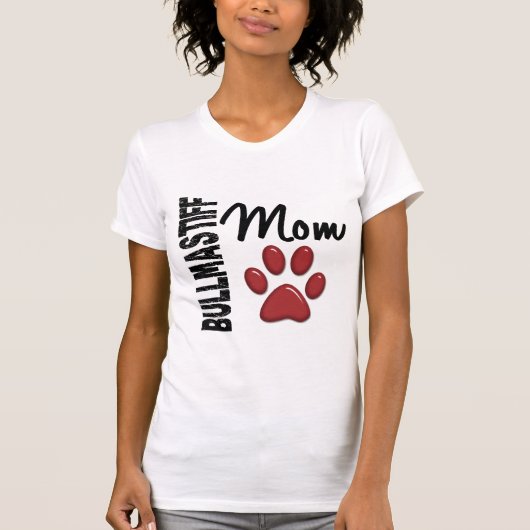 Bullmastiffのお母さん2 Tシャツ (正面)