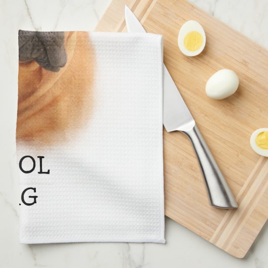 Bullmastiffのよだれのぼろきれ キッチンタオル (四つ折り)