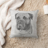 Bullmastiffのスケッチ クッション (ブランケット)