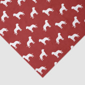 Bullmastiffはパターン赤のシルエットを描きます 薄葉紙 (詳細)