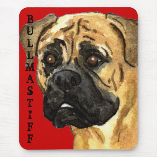 Bullmastiffカラーブロック マウスパッド (正面)
