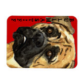 Bullmastiffカラーブロック マグネット (横)