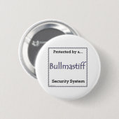 Bullmastiffセキュリティシステム – ボタン 缶バッジ (正面&裏面)