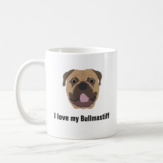 Bullmastiff犬のコーヒー・マグ- I愛私のBullmastiff コーヒーマグカップ (左)