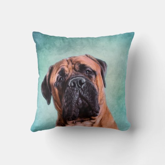 Bullmastiff犬 クッション (裏面)