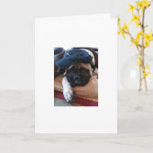 Bullmastiff私は残念なカードまたは招待状です カード (黄色い花)