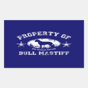 Bullmastiff 長方形シール