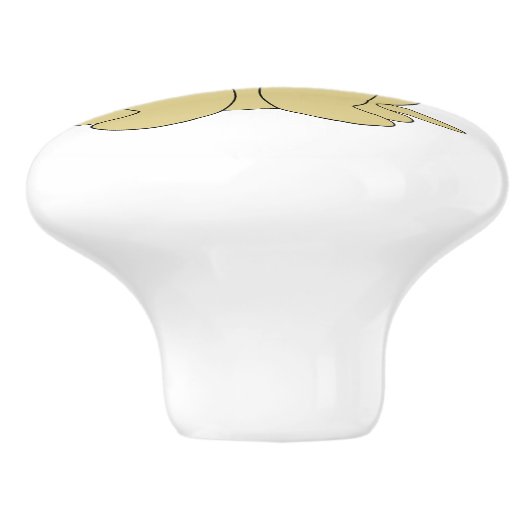 Bullmastiff Dog Design セラミックノブ (側面)