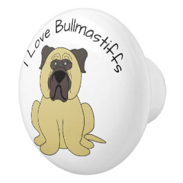 Bullmastiff Dog Design セラミックノブ