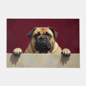Bullmastiff Dog Doormat Art ドアマット (正面)