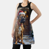 Bullmastiff Dog Guardian of Christmas Manor Art エプロン (インサイチュ)
